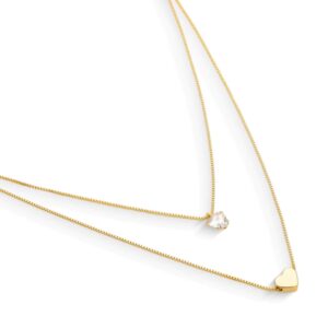 Colar Duplo Coração